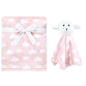 Hudson Baby&reg; 2-Piece Sheep Security Blanket Set in Pink