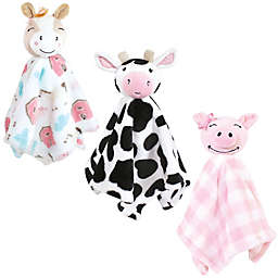 Hudson Baby® 3-Pack Farm Animals Security Blankets