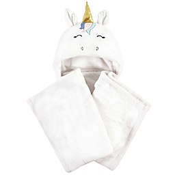Hudson Baby® Hooded Unicorn Plush Blanket in White