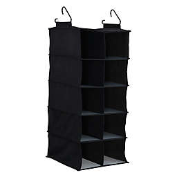 Household Essentials® Double Row Hanging Shoe Organizer in Black