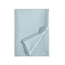 Eddie Bauer® Textured Twill Solid Hypoallergenic King Blanket in Light Blue