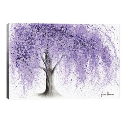 Purple Asian Canvas Wall Hanging