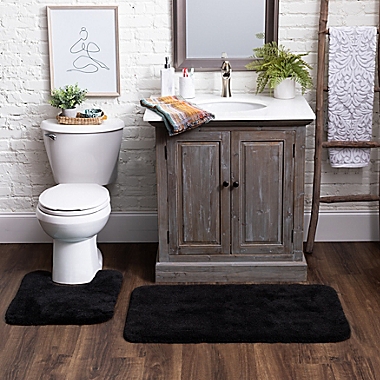 Mohawk Home Acclaim Bath Rug 2-Piece Set in Black. View a larger version of this product image.