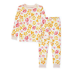 Burt's Bees Baby® Size 12M Farmhouse Gardens Tee and Pant PJ Set in Yellow/Pink