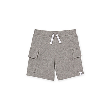 Burt&#39;s Bees Baby&reg; Size 6-9M French Terry Cargo Short in Grey. View a larger version of this product image.