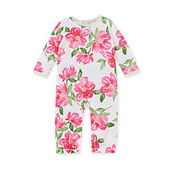 Burt's Bees Baby® Newborn Organic Cotton Farm Floral Long Sleeve Jumpsuit in Pink