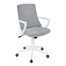 Monarch Specialties Mesh Office Chair in White/Grey