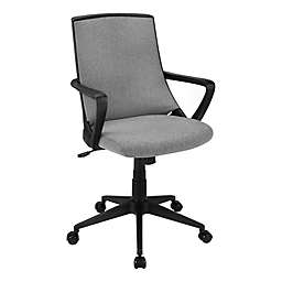 Monarch Specialties Mid-Back Office Chair in Dark Grey/Black