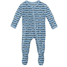 KicKee Pants® Newborn Game Tickets Footie Pajama in Slate