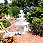 Alternate image 1 for Sunnydaze 4-Tier Fruit Top Outdoor Electric Water Fountain in White with Pump