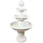 Alternate image 0 for Sunnydaze 4-Tier Fruit Top Outdoor Electric Water Fountain in White with Pump