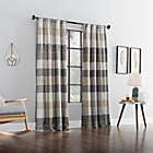 Alternate image 1 for Archaeo&reg; Colorblock Plaid 100% Cotton 96-Inch Window Curtain Panel in Mocha Brown (Single)
