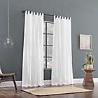 Alternate image 1 for Archaeo&reg; Linen Cotton Blend Tab Top 84-Inch Window Curtain in White (Single)