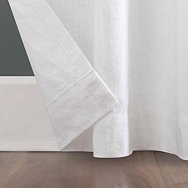 Archaeo&reg; Linen Cotton Blend Tab Top 84-Inch Window Curtain in White (Single). View a larger version of this product image.