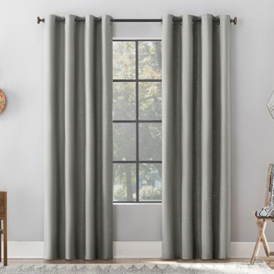Archaeo&reg; Textured Linen 84-InchTotal Blackout Grommet Curtain Panel (Single)