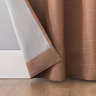 Archaeo&reg; Textured Linen 63-Inch Total Blackout Grommet Curtain Panel in Pecan Brown (Single). View a larger version of this product image.