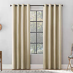 Archaeo® Textured Linen 96-Inch Total Blackout Grommet Curtain Panel in Stone (Single)