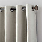 Alternate image 2 for Archaeo&reg; Textured Linen 84-Inch Total Blackout Grommet Curtain Panel in White (Single)