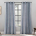 Alternate image 0 for Archaeo&reg; Fringe Stripe 100% Cotton 84-Inch Grommet Top Window Curtain Panel in Blue (Single)
