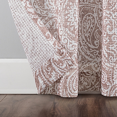 Archaeo&reg; Paisley Waffle Weave Cotton Blend 84-Inch Window Curtain in Rose Quartz (Single). View a larger version of this product image.