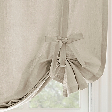 Archaeo&reg; Washed Cotton 42-Inch x 63-Inch Tie-Up Shade in Oatmeal. View a larger version of this product image.