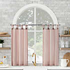 Alternate image 0 for Archaeo&reg; Washed Cotton 36-Inch Twist Tab Café Window Curtain Panel in Rose Quartz (Set of 2)
