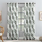 Alternate image 0 for Archaeo&reg; Retro Curves Linen Blend Grommet Top 96-Inch Window Curtain Panel in Moss Green (Single)