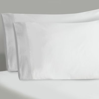 Everhome&trade; Chambray Cuff 400-Thread-Count Pillowcases (Set of 2)