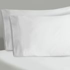 Alternate image 0 for Everhome&trade; Chambray Cuff 400-Thread-Count Standard Pillowcases in White/Microchip (Set of 2)
