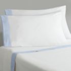 Alternate image 0 for Everhome&trade; Chambray Cuff 400-Thread-Count Queen Sheet Set in White/Skyway