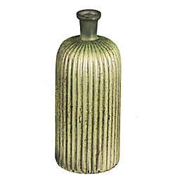 A&B Home Textured Mercury Glass Vase in Green