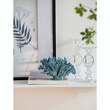 6.5-Inch Polyresin Coral Sculpture in Blue. View a larger version of this product image.