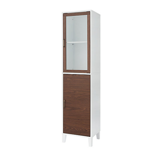 Alternate image 1 for Elegant Home Fashions Tyler Modern Tower Cabinet in Natural/White