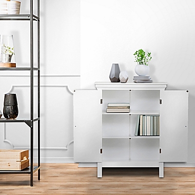 Elegant Home Fashions Stratford 2-Door Floor Cabinet in White. View a larger version of this product image.