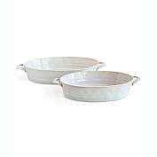 Over and Back&reg; Drip 2-Piece Nesting Oval Baker Set in Cream