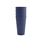 Alternate image 0 for Simply Essential&trade; Solid Polypropylene Highball Glasses in Blue (Set of 4)