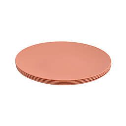 Simply Essential™ Solid Polypropylene Dinner Plates in Coral (Set of 4)