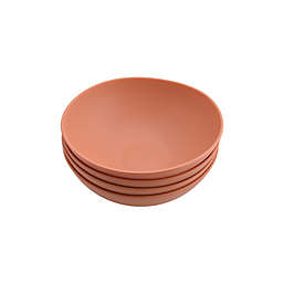 Simply Essential™ Solid Polypropylene Bowls in Coral (Set of 4)