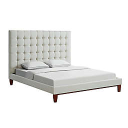 Inspired Home Sabina Linen Upholstered Platform Bed