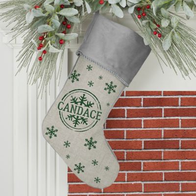 Details about    Snowman With Snowflake Christmas Stocking 