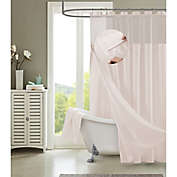 Dainty Home 70-Inch x 72-Inch Waffle Shower Curtain and Liner Set in Pink