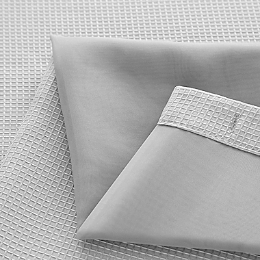 Dainty Home 70-Inch x 72-Inch Waffle Shower Curtain and Liner Set in Silver. View a larger version of this product image.