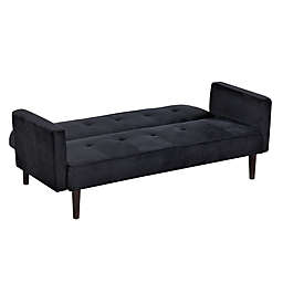 US Pride Furniture® Tayler Velvet Sofa Bed in Black