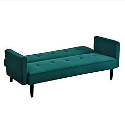 US Pride Furniture® Tayler Velvet Sofa Bed in Green