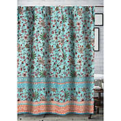 Barefoot Bungalow 72-Inch x 72-Inch Audrey Shower Curtain in Turquoise