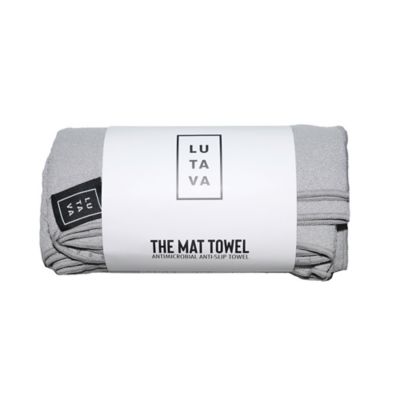 Lutava Antimicrobial + Non Slip Fitness Mat Towel in Grey