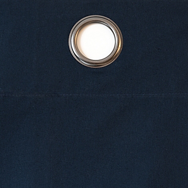 Studio 3B&trade; 63-Inch Cotton Linen Grommet 100% Blackout Window Curtain Panel in Navy (Single). View a larger version of this product image.