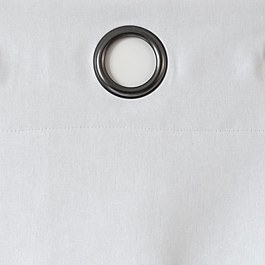 Studio 3B&trade; 84-Inch Cotton Linen Grommet 100% Blackout Window Curtain Panel in White (Single). View a larger version of this product image.