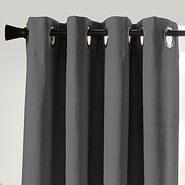Studio 3B&trade; Cotton Linen 63-Inch 100% Blackout Window Curtain Panel in Dark Grey (Single). View a larger version of this product image.