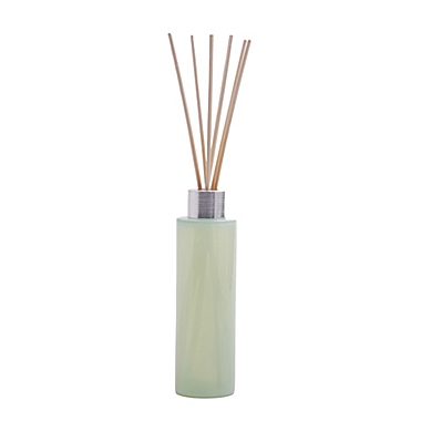 Everhome&trade; Bergamot &amp; Basil 3 oz. Milky Glass Reed Diffuser in Green. View a larger version of this product image.